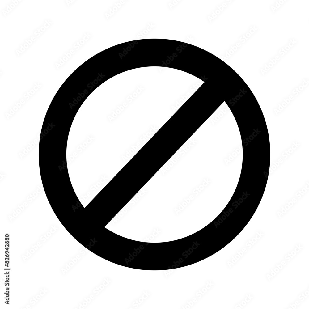 black prohibition sign on white plate isolated on white background. EPS 10 black prohibition sign on white plate isolated on white background. EPS 10