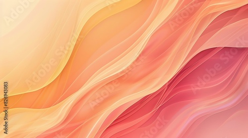abstract background vector presentation design in the style of light yellow and orange gradient, soft waves, soft color transitions, light red background