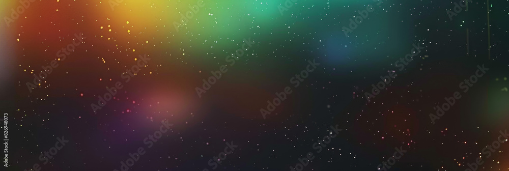 Fototapeta premium Colorful galaxy with stars and nebulae, featuring a blend of vibrant hues and twinkling lights, creating a mesmerizing and dreamy cosmic scene.rainbow film texture overlay 