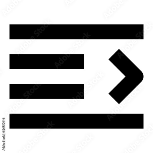 align indent right line icon for editor user interface