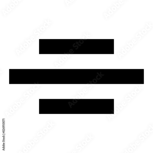 align center line icon for editor user interface
