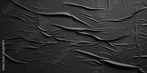 Black paper poster texture background  Weathered black paper texture  black friday banner.Crumpled black paper with wrinkles and rubbed corners