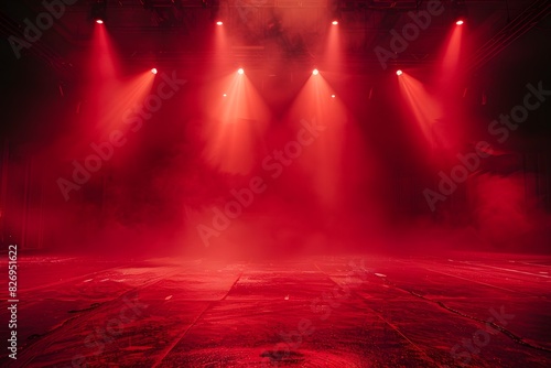 stage with red light