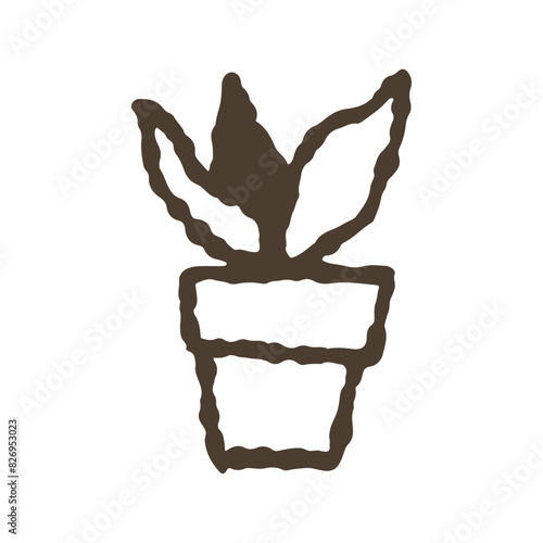 手描き風の観葉植物のアイコン
