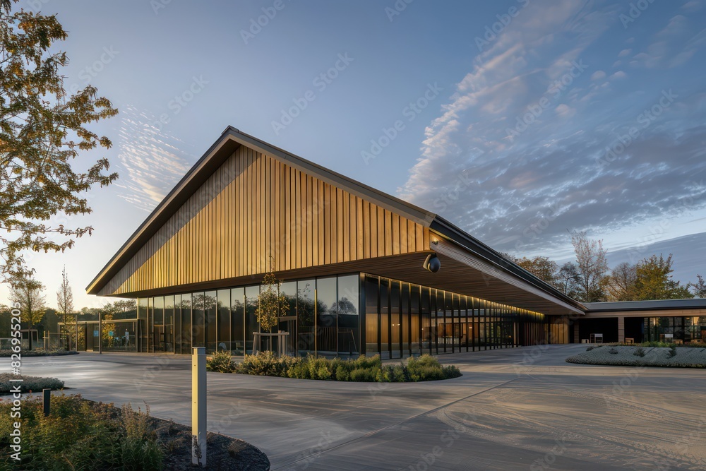 modern architecture building with nice perspective