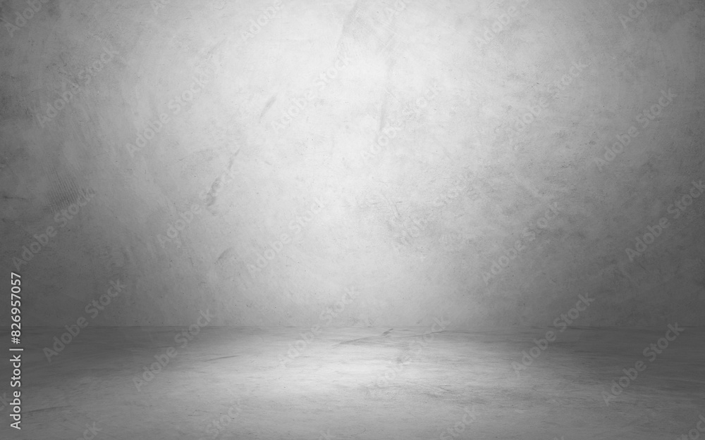 The walls and floor of the grey room were empty. Grey gradient background for displaying your products. The walls and floor of the grey room were empty. Grey gradient background for displaying your products.