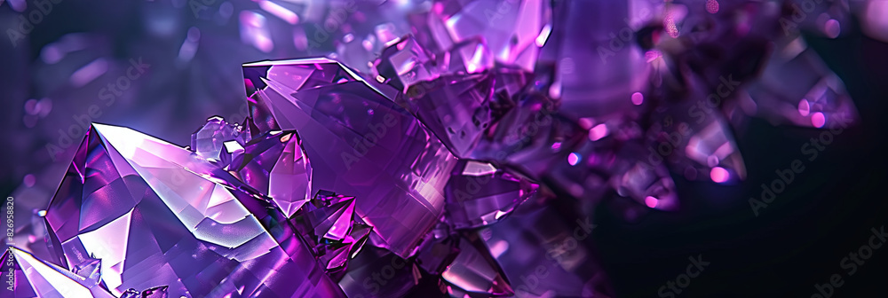 abstract purple amethyst crystals, generative AI abstract purple amethyst crystals, generative AI