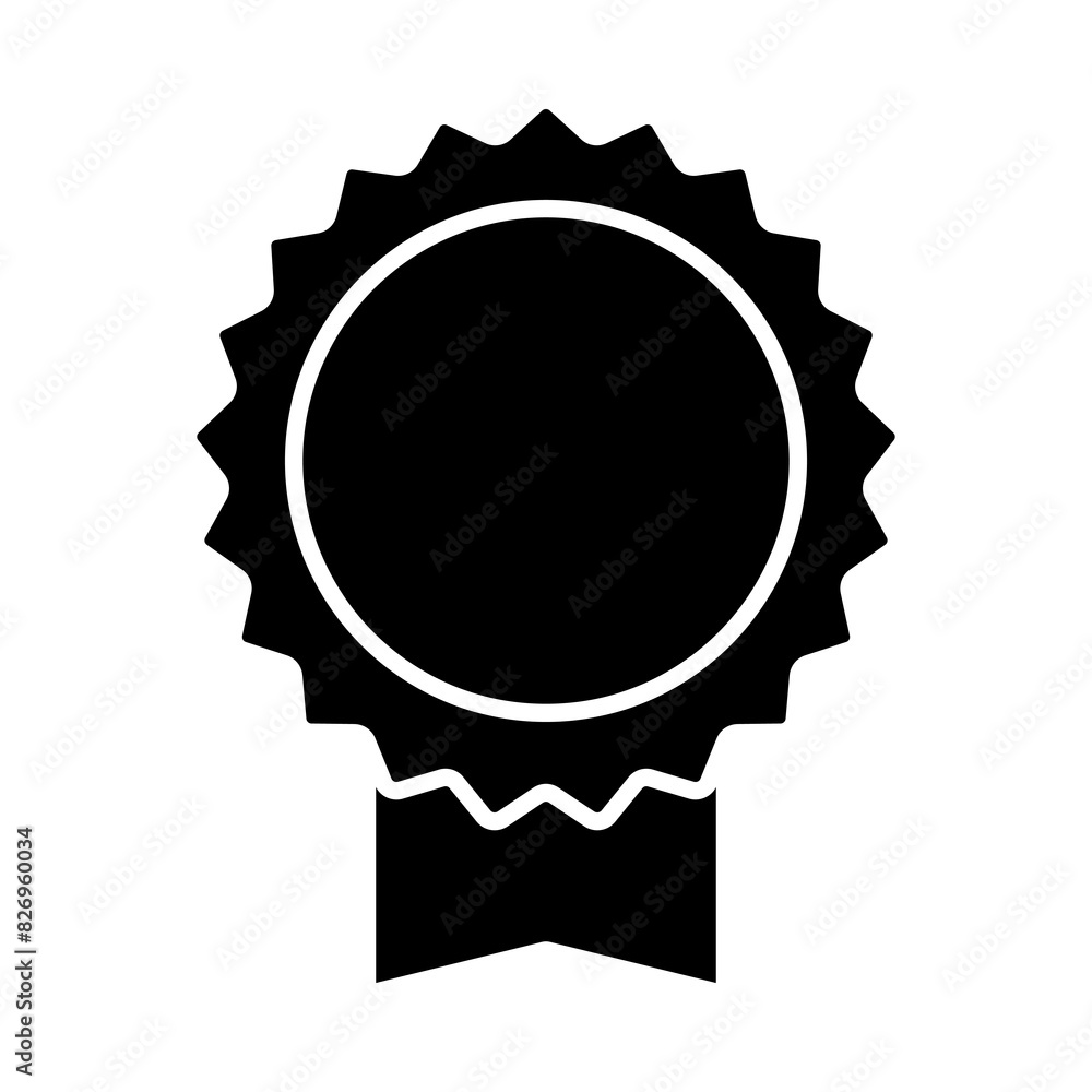 medal icon, silhouette vector isolated on white background. simple and modern design medal icon, silhouette vector isolated on white background. simple and modern design