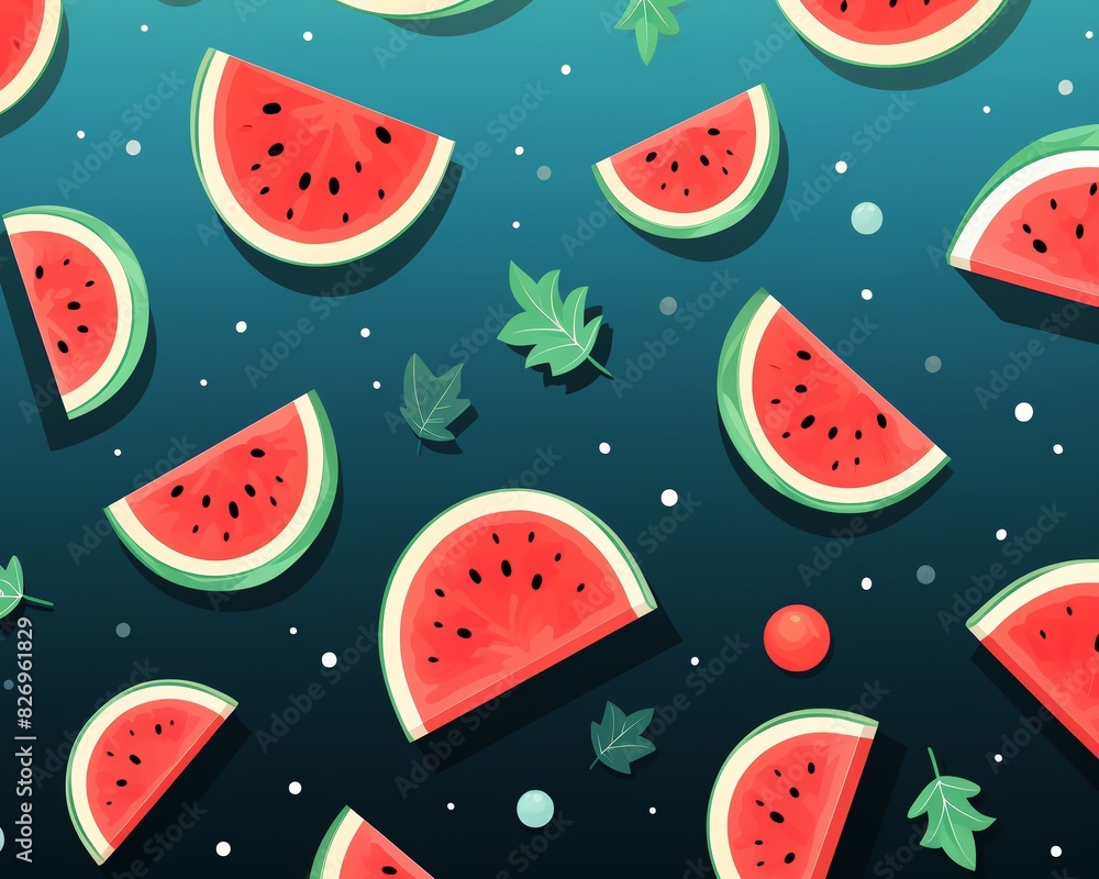 watermelon flat design top view summer festival cartoon drawing vivid watermelon flat design top view summer festival cartoon drawing vivid