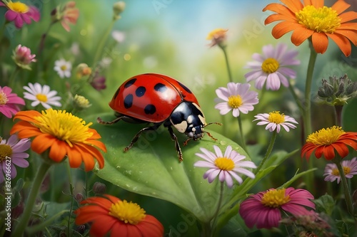 ladybug on flower