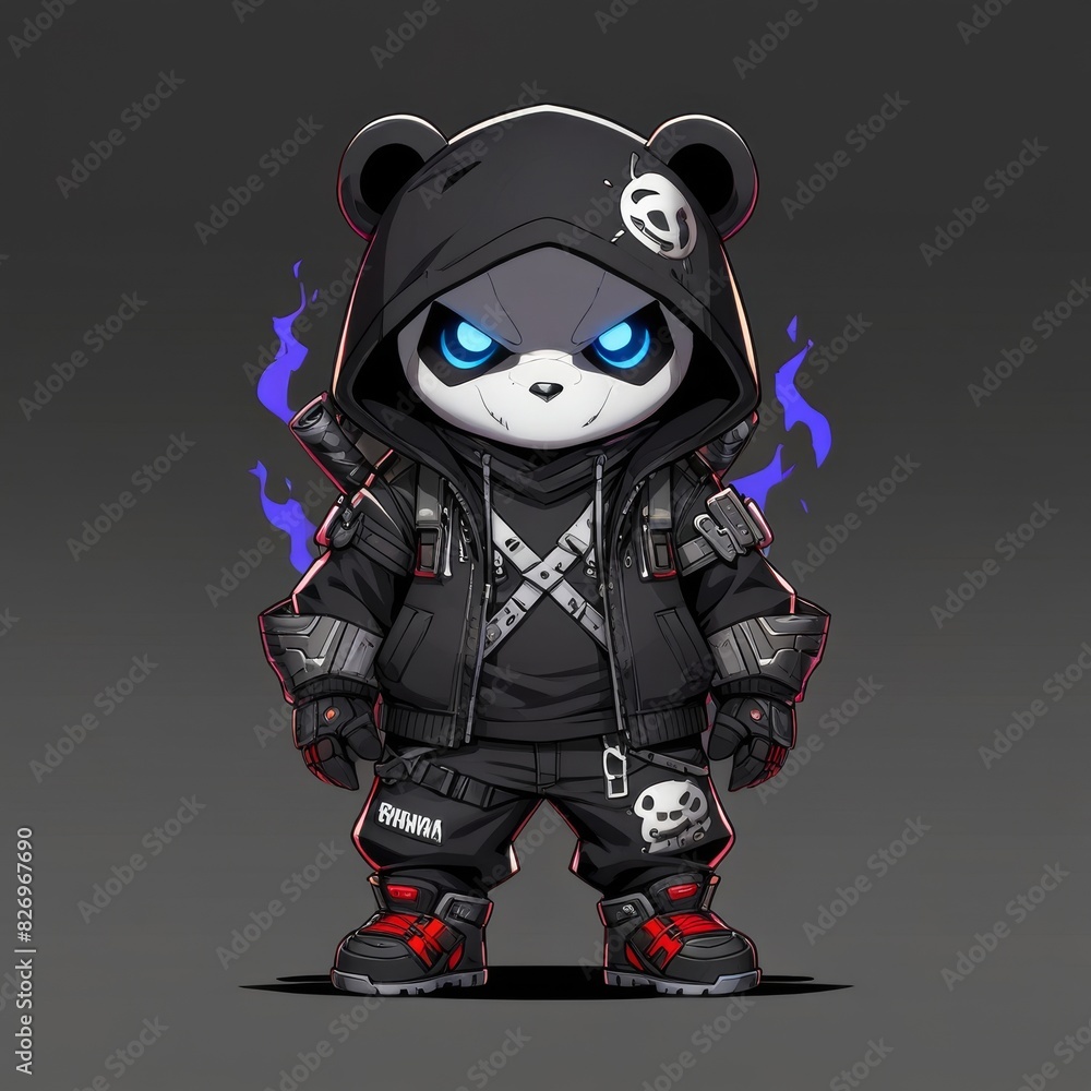 panda ninja robot mecha use techwear panda ninja robot mecha use techwear