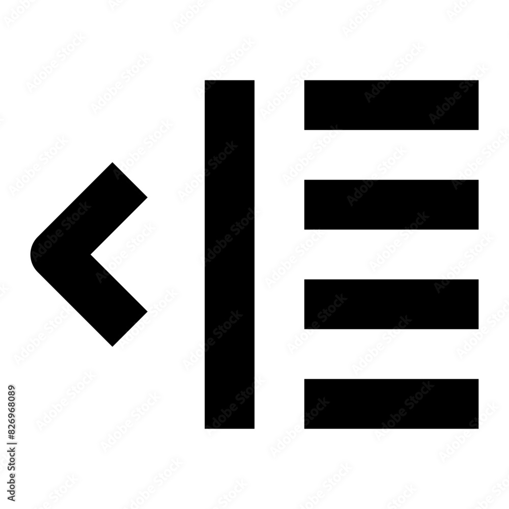 left indent line icon for editor user interface left indent line icon for editor user interface