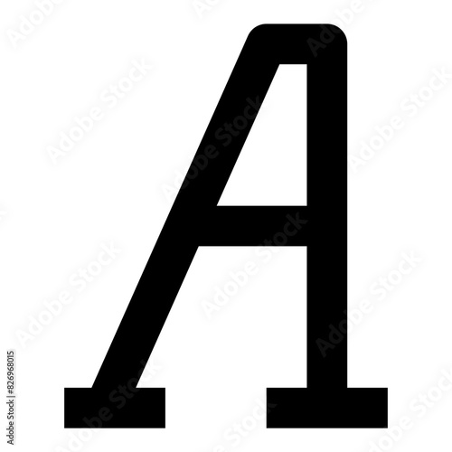 font line icon for editor user interface