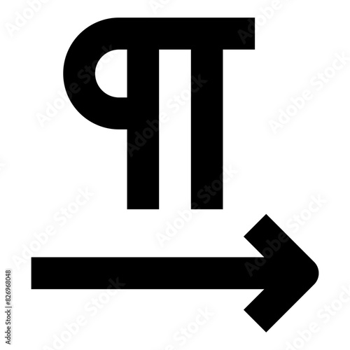 left to right text direction line icon for editor user interface
