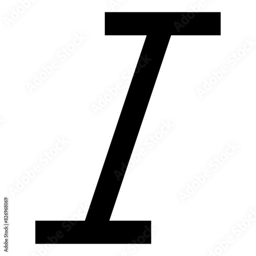 text italic line icon for editor user interface