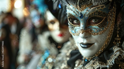Masks and mystery at a Venetian carnival