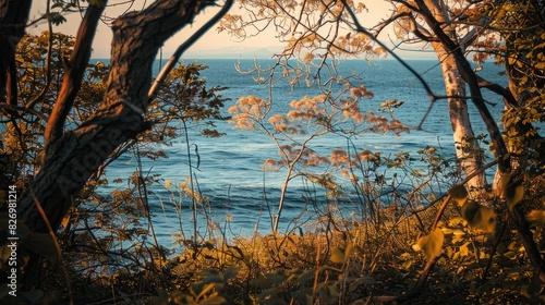 Sea hidden by shrubbery during the afternoon © TheWaterMeloonProjec