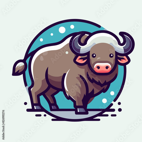 cartoon beef cattle illustration template
