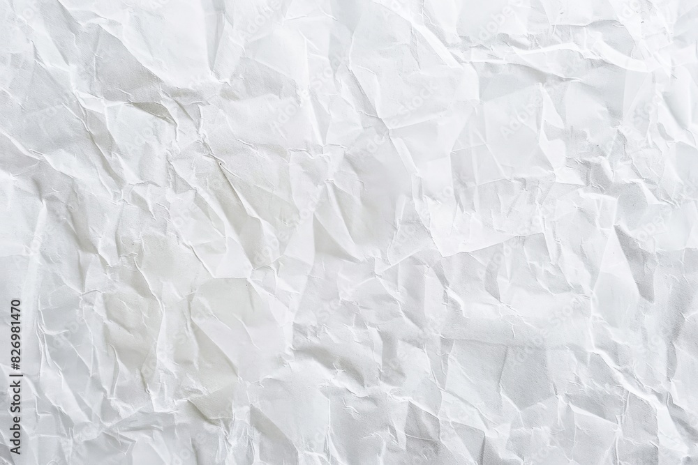 Fototapeta premium Crumpled white paper texture. Background for various purposes