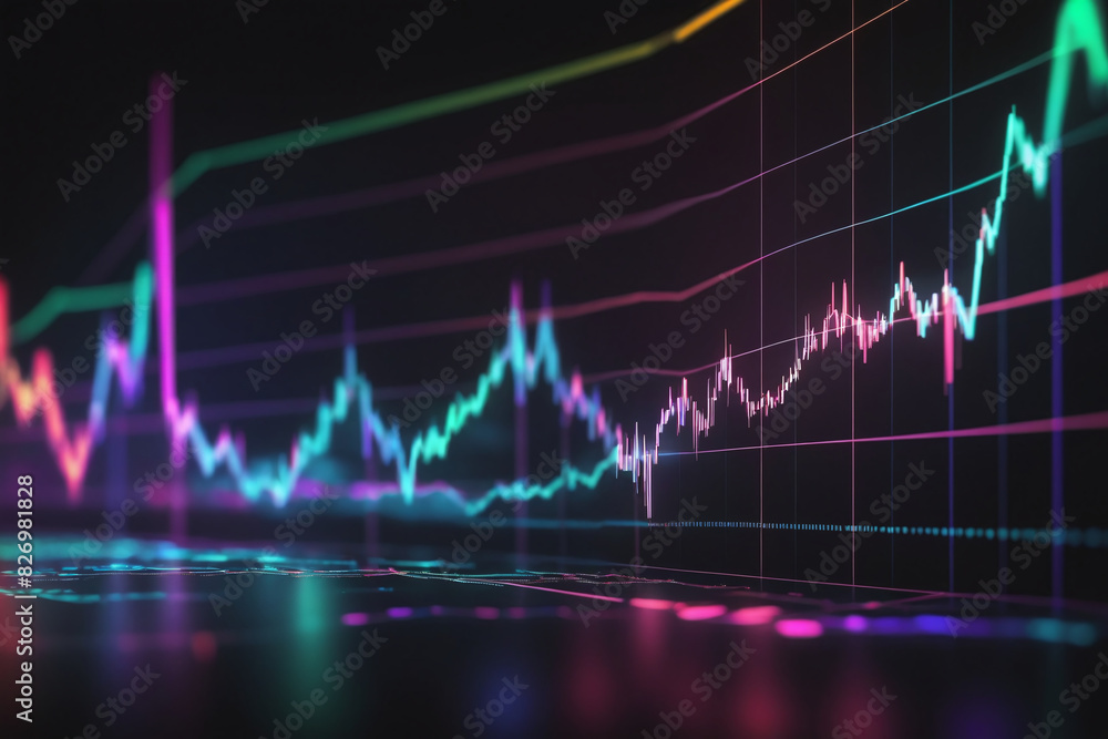 Stock market 3D graph rising up with digital globe background. Global Stock market futuristic graph design concept. Cryptocurrency background. AI generated Stock market 3D graph rising up with digital globe background. Global Stock market futuristic graph design concept. Cryptocurrency background. AI generated