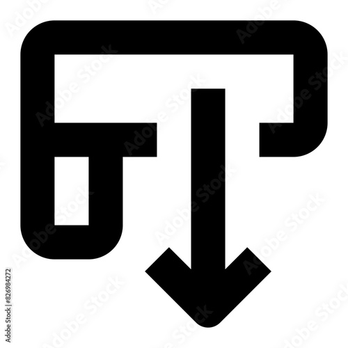 bring front line icon for graphic editor user interface