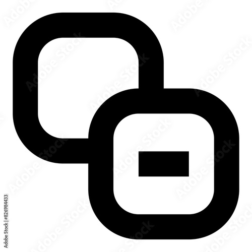minus front line icon for graphic editor user interface