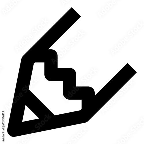 pencil line icon for graphic editor user interface