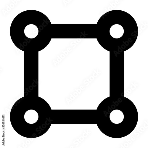 vector ungroup line icon for graphic editor user interface