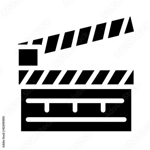 clapper board in solid style