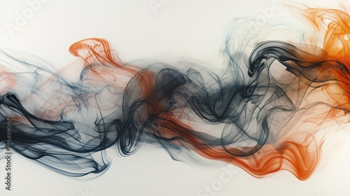 , dense tendrils of deep and dark smoke gracefully intertwine against a gradient backdrop, creating a mesmerizing blend of hues. Amidst this ethereal dance, vibrant abstract colors emerge, background 