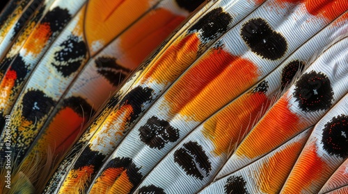 Vibrant close up of a butterfly s wings photo