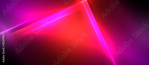 Neon dynamic diagonal light rays background. Techno digital geometric concept design for wallpaper, banner, presentation, background