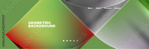 Circle triangle geometric web site page template. Vector Illustration For Wallpaper, Banner, Background, Card, Book Illustration, landing page