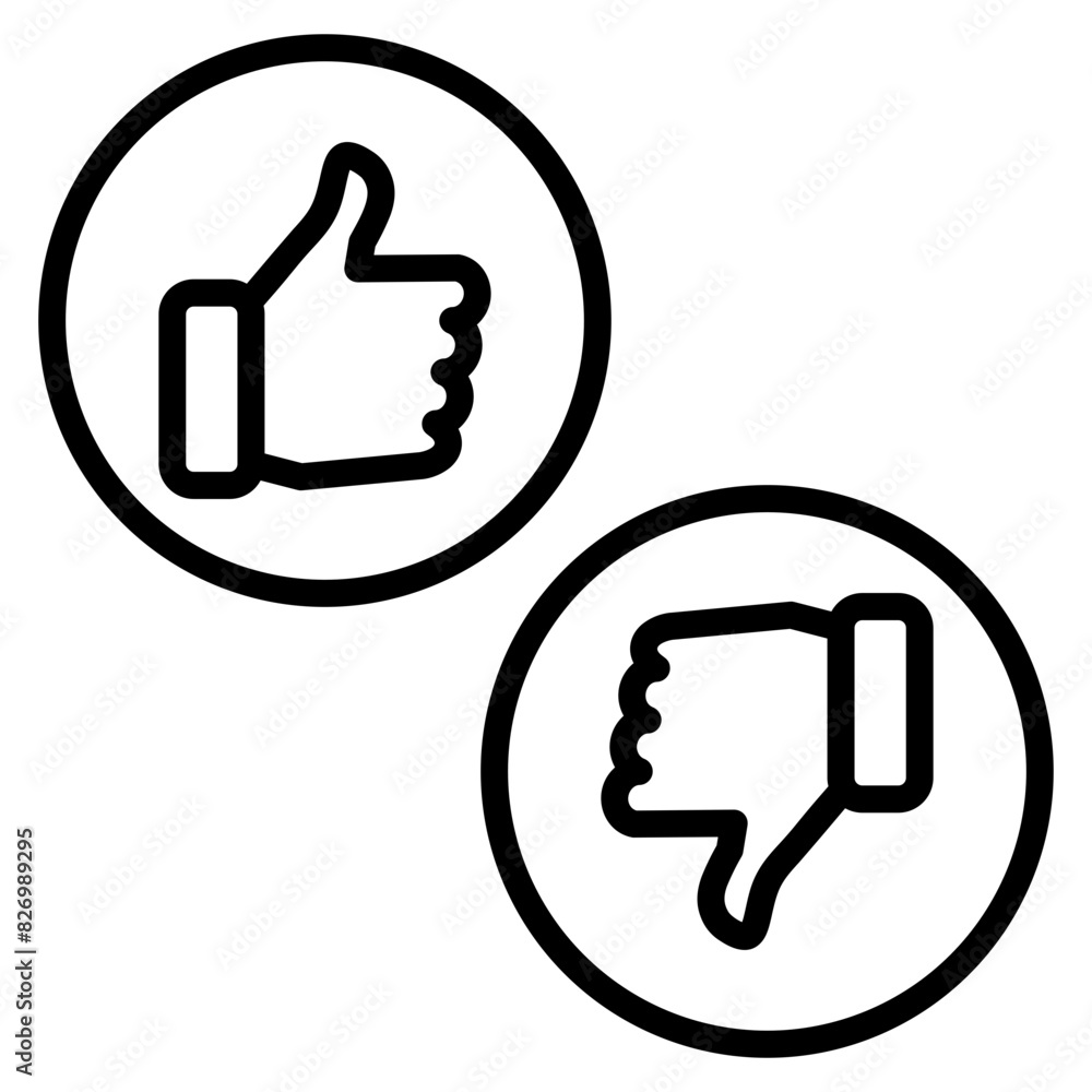 Like Dislike Icon Element For Design