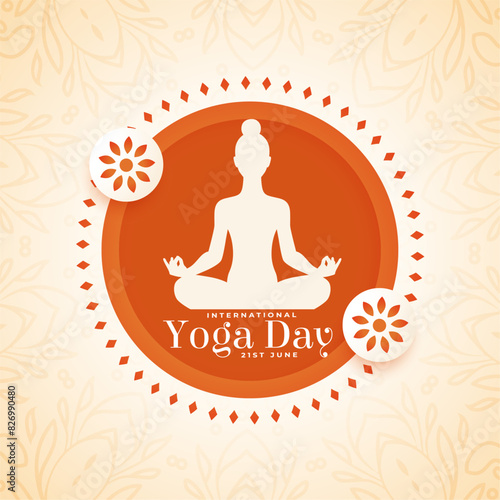 international yoga day concept background for social media post