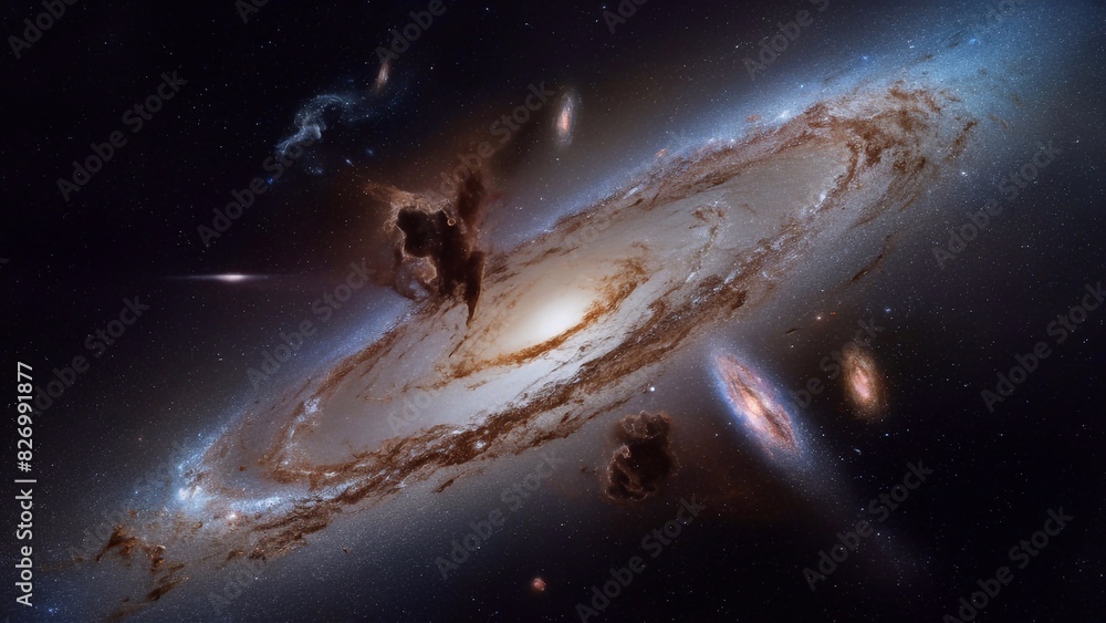 Naklejka premium Awe-inspiring space scene