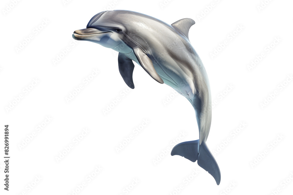 Fototapeta premium Dolphin isolated on white background