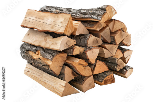 Wallpaper Mural Fire wood stack isolated on white background Torontodigital.ca