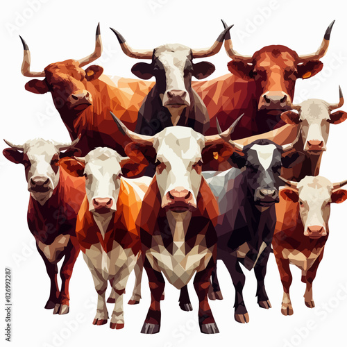 cartoon indian cow or cattle standing animal sign