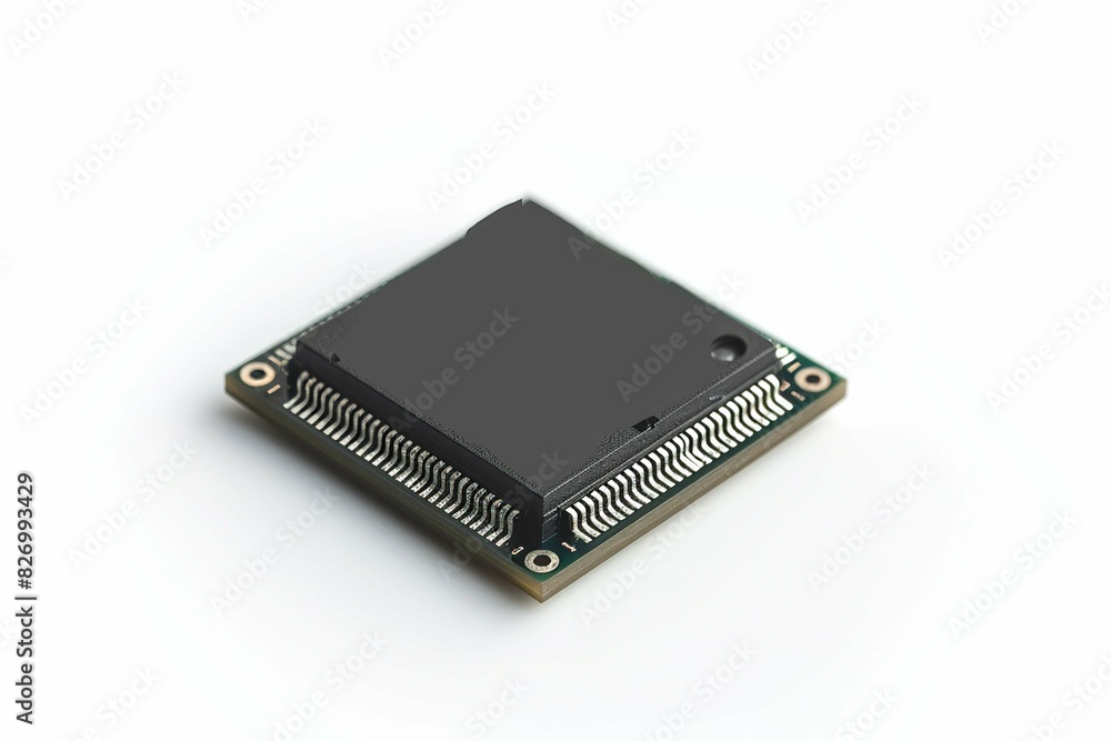 CPU, miniature, isolated on white
