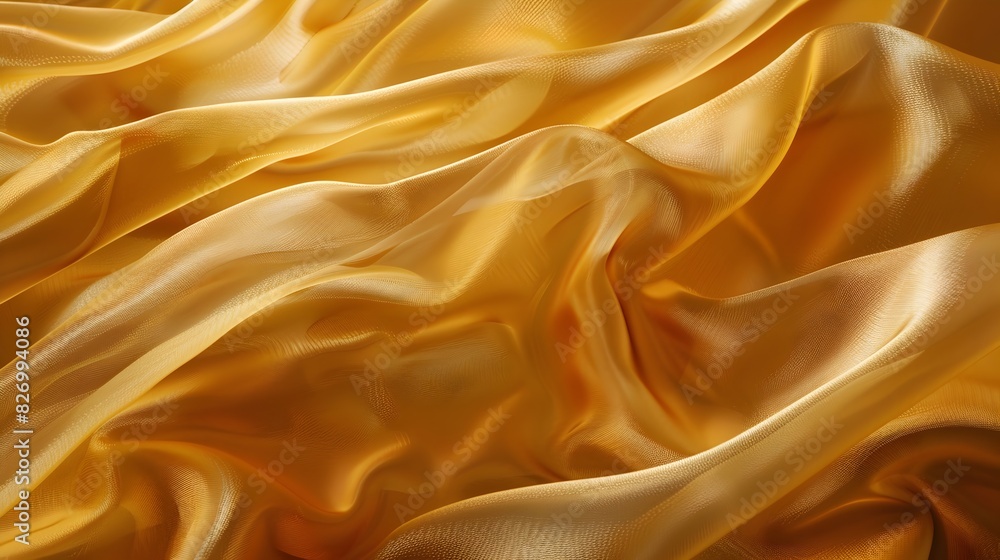 Obraz premium Wavy Gold Silk: A Radiant Display of Luxurious Fabric
