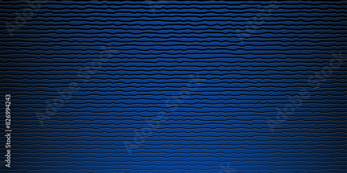 horizontal line. black and white parallel lines pattern isolated on gradient blue background. roughen effect on their lines. vector for illustration