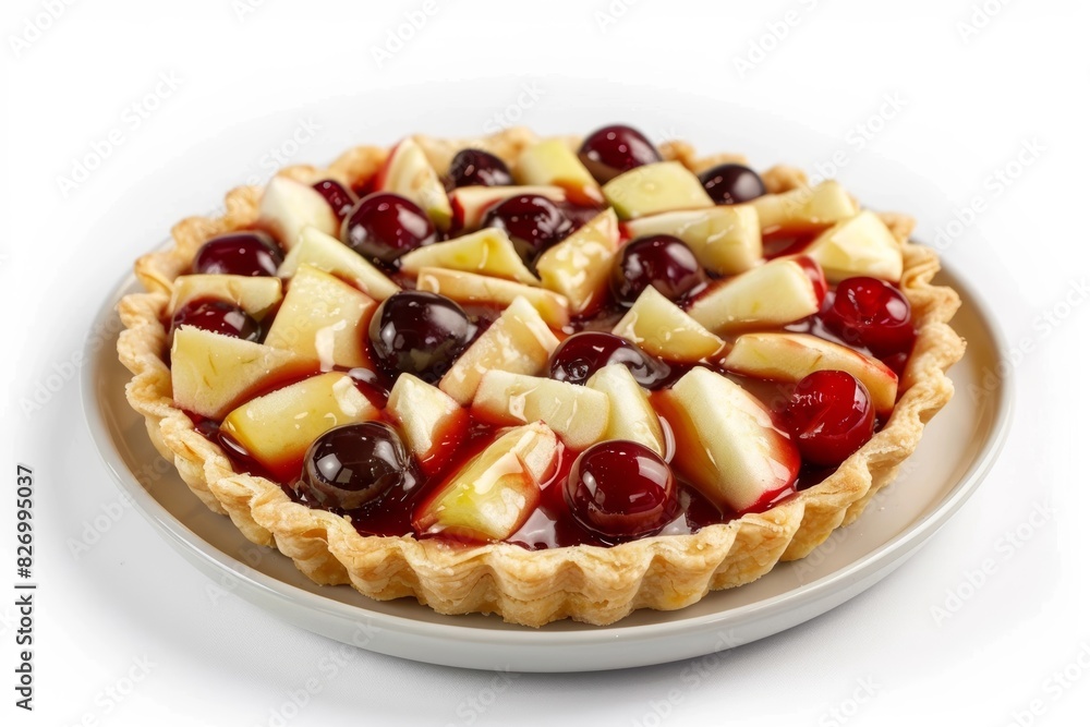 Sumptuous Apple and Cherry Tart with Sweet Drizzle Sumptuous Apple and Cherry Tart with Sweet Drizzle