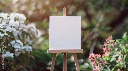 Blank white greeting card leaning, Ai Generated Images