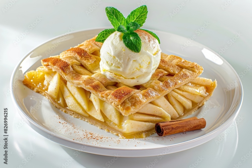 Delicious Granny Smith Apple Pie Bars with Vanilla Ice Cream Delicious Granny Smith Apple Pie Bars with Vanilla Ice Cream