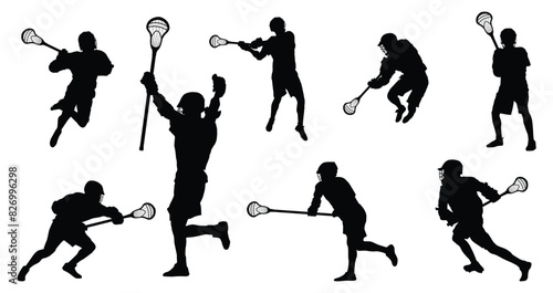 Lacrosse player silhouette