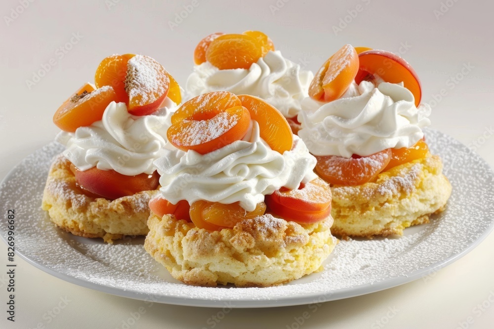 Delightful Apricot Nectarine Shortcake with Fluffy Whipped Cream Delightful Apricot Nectarine Shortcake with Fluffy Whipped Cream