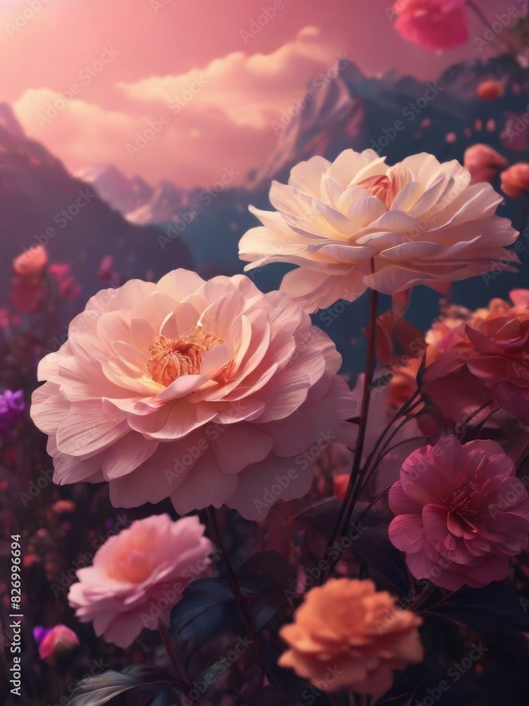 aesthetic rise pink flower for wallpaper aesthetic rise pink flower for wallpaper