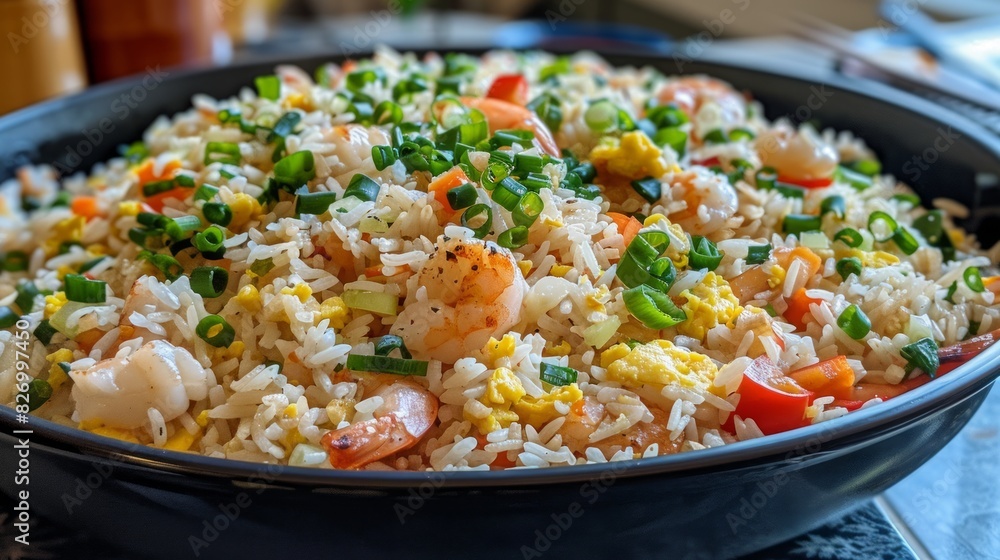 Delicious fried rice with copy space area for text Delicious fried rice with copy space area for text