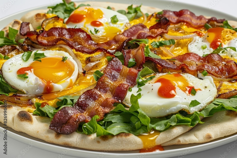 Mouthwatering Bacon and Egg Naan Bread Delight Mouthwatering Bacon and Egg Naan Bread Delight